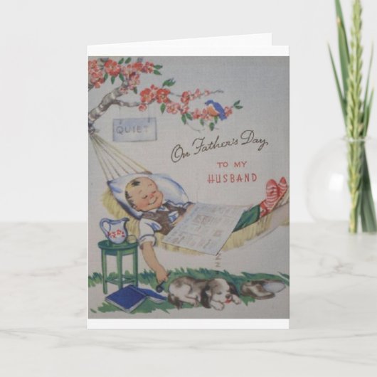 De vintage Kaart van Vaderdag -- Aan Mijn (Voorkant)