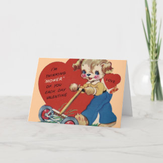 De vintage Kaart van Valentijn van de Maaimachine