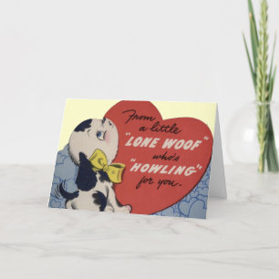 De vintage Kaart van Valentijn van het Puppy