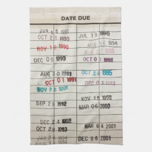 De vintage Kaarten van de Vervaldatum van de Theedoek