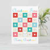 De vintage Kalender van de Komst Feestdagenkaart (Staand voorkant)