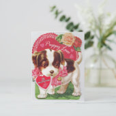 De vintage Kalverliefde is Mijn Valentijn Feestdagenkaart (Staand voorkant)