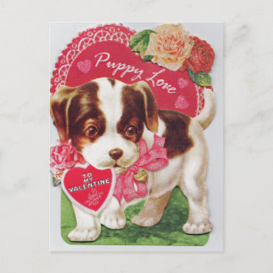 De vintage Kalverliefde is Mijn Valentijn Feestdagenkaart