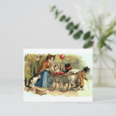 De vintage Kat van de Moeder Briefkaart (Staand voorkant)