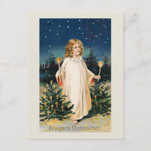 De Vintage Kerstkaart van "Gesegnete Weihnachten" Feestdagenkaart