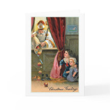 De Vintage Kerstkaart van Kerstmis "van de