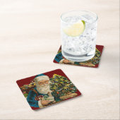 De vintage Kerstman die Giften leveren Kartonnen Onderzetters (Insitu)