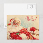 De vintage Kerstman Feestdagenkaart (Voorkant / Achterkant)