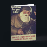 De vintage Kerstman gaat naar het Poster van de Feestdagen Kaart<br><div class="desc">Dit is een vintage poster van de Wereldoorlog II van de Kerstman die naar oorlog gaan.</div>
