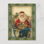 De vintage Kerstman in Auto: Briefkaarten (Voorkant)