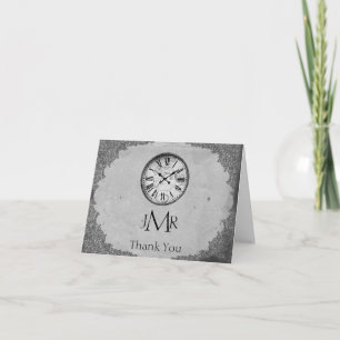 De vintage Klok op het 1st Jubileum van het Bedankkaart