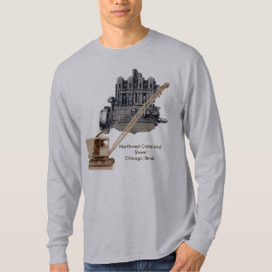 De vintage Kraan van het Noordwesten en het Zware T-shirt