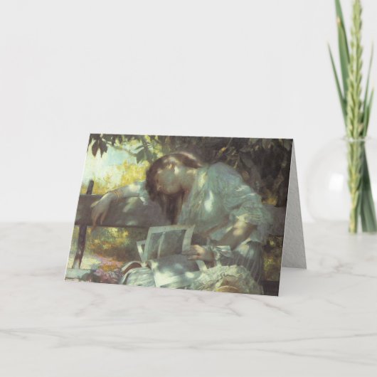 De vintage Lezing van de Vrouw Kaart (Voorkant)