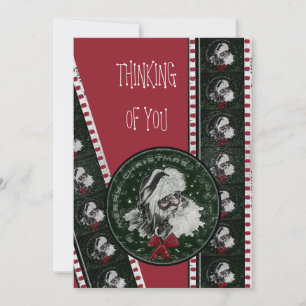 DE VINTAGE LIEFDE VAN KERSTMIS VAN DE SPOEL VAN DE FEESTDAGENKAART