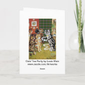 De vintage Louis Wain Cat Kaart van het (Achterkant)
