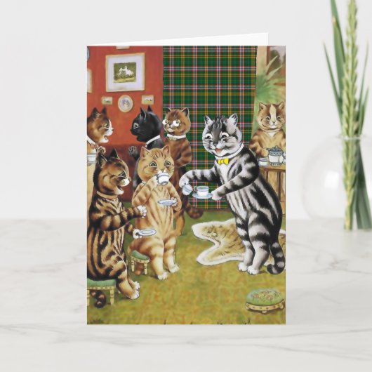 De vintage Louis Wain Cat Kaart van het (Voorkant)