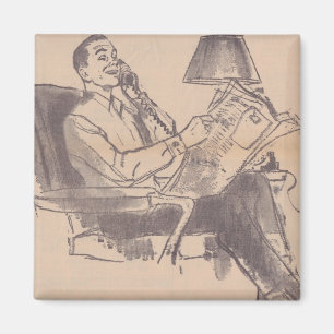 De vintage Magneet van de Papa van de Krant