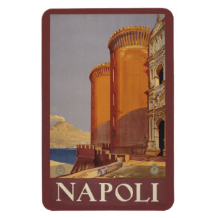 De vintage magneet van Napoli Napels Italië