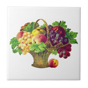 De vintage Mand van het Fruit no2 Tegeltje