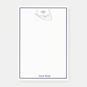 De Vintage Marineblauwe Kaart van de doctorandus Post-it® Notes