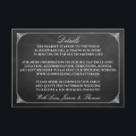 De Vintage Marriage Chalkboard Trouwcollectie Informatiekaartje<br><div class="desc">Eenvoudig maar elegant,  de vintage trouw krijtbord trouwcollectie is een verbluffend ontwerp dat perfect is voor elke trendy trouwfeest.</div>