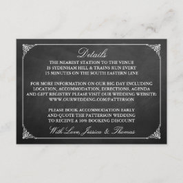 De Vintage Marriage Krijtbord Huwelijkscollectie Informatiekaartje