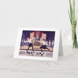 De vintage Meisjes die van Parijs de Kaart van de