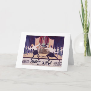 De vintage Meisjes die van Parijs de Kaart van de