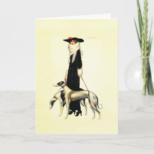 De vintage Mode van het Art deco Kaart (Voorkant)