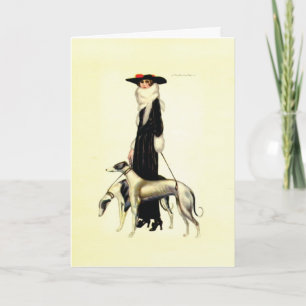 De vintage Mode van het Art deco Kaart