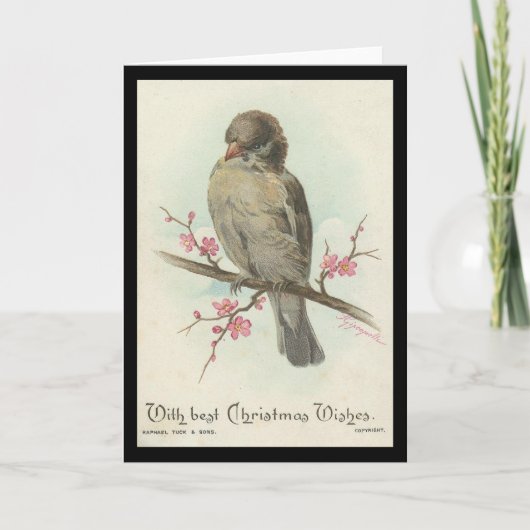 De vintage Mus van Kerstmis Feestdagen Kaart (Voorkant)