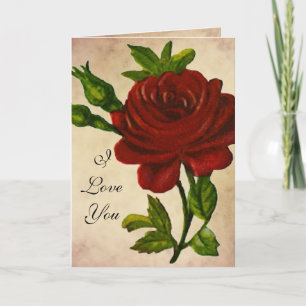 De vintage nam de Kaart van de Liefde toe