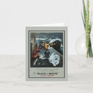 De vintage Nota van de Reclame van de Vakantie of Feestdagen Kaart