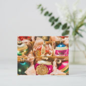 De vintage ornamenten van Kerstmis Feestdagenkaart (Staand voorkant)