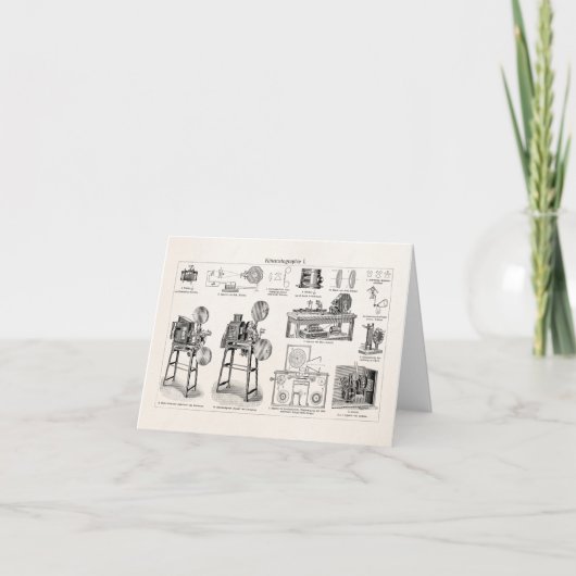 De vintage Oude Antiek Cinematografie van de Kaart (Voorkant)