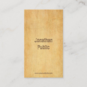De vintage Oude Document Verontruste Visitekaartje