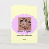 De vintage Papavers van het Fluweel Kaart (Achterkant)