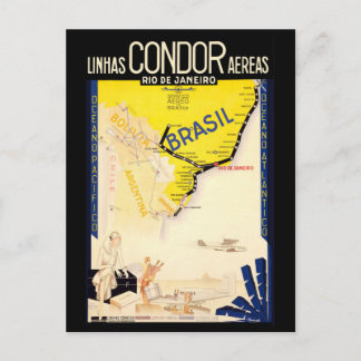 De Vintage Reis van "Brazilië" Briefkaart