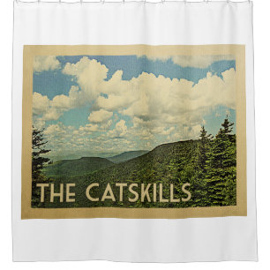 De Vintage-reis van de staat Catskills New York Douchegordijn