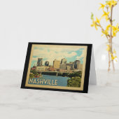 De Vintage Reis van Nashville Tennessee Kaart (Gele Bloem)
