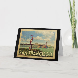 De Vintage Reis van San Francisco Golden gate Kaart