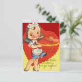 De vintage Retro Kaart van Valentijn van de (Staand voorkant)