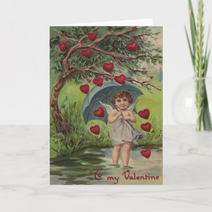 De vintage Retro Kaart van Valentijn van de