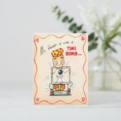 De vintage Retro Kaart van Valentijn van de (Staand voorkant)