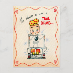 De vintage Retro Kaart van Valentijn van de