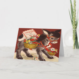 De vintage Retro Kaart van Valentijn van de Ezel