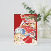 De vintage Retro Kaart van Valentijn van het (Staand voorkant)