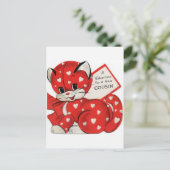 De vintage retro kattenNeef voegt Feestdagenkaart (Staand voorkant)