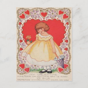 De vintage Retro Leuke Kaart van Valentijn van de