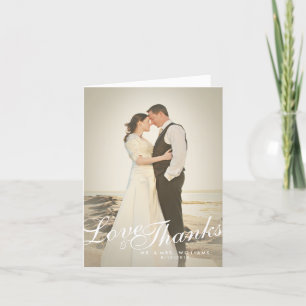 De vintage Retro Liefde van de Filter van de Foto Bedankkaart